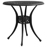 Bistro Set Black Cast Aluminium Durable Bistro Set Round 3070572