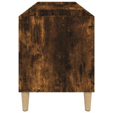 Record Cabinet Smoked Oak 121x38x48 cm Engineered Wood 831930