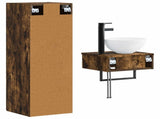 Bathroom Furniture Set 2 pcs Smoked Oak 33 x 34.5 x 100 cm 3406098