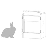 Rabbit Feeder Black 33.5 x 25.5 x 45.5 cm Cold-Rolled Steel 874591