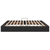 Storage Bed with Mattress Black 200 x 200 cm Fabric 3370036