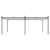 Pergola with Retractable Roof Cream 589x292x230 cm 360120
