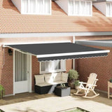 Retractable Awning Orange and White 350 x 250 cm 3330211