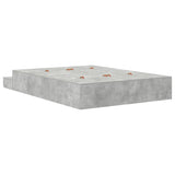 Storage Bed Frame Concrete Grey 160 cm Engineered Wood 3335656