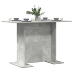 ZNTS Dining Table Concrete Grey 110x60x75 cm Engineered Wood 863163