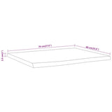 Table Top 70x60x2.5 cm Rectangular Solid Wood Acacia Live Edge 370619