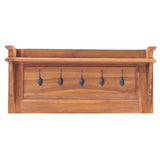 ZNTS Wall Mounted Coat Rack 80x16.5x35 cm Solid Teak Wood 332855