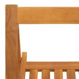 Garden Chair Set of 4 Natural Wood Solid Acacia Wood Standard 319189