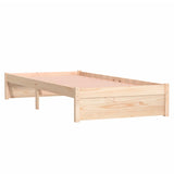 Bed Frame without Mattress Solid Wood 90x190 cm Single Single 814914