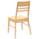 Dining Chairs 2 pcs Natural 43 x 54 x 89 cm Solid Rubber Wood 42020441