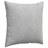 Sofa Pillows 2 pcs Light Grey 80 x 80 cm Corduroy Fabric 42014057