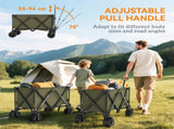 Folding Garden Trolley, Cargo Traile on Wheels, Collapsible Camping Trolley, Outdoor Utility Wagon T3398P377622