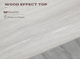 120 cm Rectangular Bar Table for 4 People, Modern Kitchen Table with Wood Effect Tabletop, Steel T3398P341423