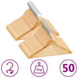50 pcs Clothes Hanger Set Non-slip Hardwood 289912