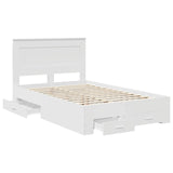 Bed Frame with Drawer with Headboard Manual Engineered Wood 3410334