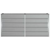 Planter Light Grey 160 x 40 x 75 cm Steel 42018135