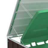 Wheelie Bin Storage for Triple Bins Brown 216x81x115 cm Steel 4006182