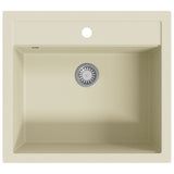 Granite Kitchen Sink Single Basin Beige 144862
