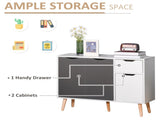 Sideboard Floor Standing Storage Cabinet with Drawer for Bedroom, Living Room, Home Office, Grey T3398P344456