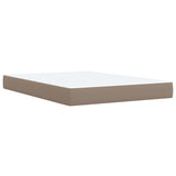Box Spring Bed with Mattress Cappuccino 140x190 cm Faux Leather 3286123