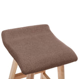 Bar Stools 2 pcs Taupe Fabric 249579