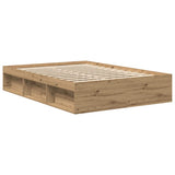 Bed Frame without Mattress Artisan Oak 140x200cm Engineered Wood 3328844