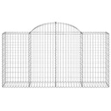 Arched Gabion Baskets 18 pcs 200x50x100/120 cm Galvanised Iron 3146334