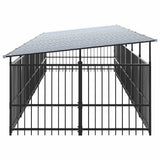 Outdoor Dog Kennel with Roof Steel 11,26 m 3124611