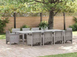 Garden Dining Set 11 pcs Light Grey Polypropylene 3378608