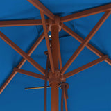 Garden Parasol Blue Fabric 150x200 cm Collapsible 313885