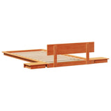 Bed Frame Brown 90 x 200 cm Wood 872418