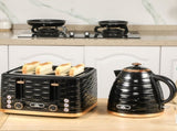 Kettle and Toaster Sets, 3000W 1.7L Rapid Boil Kettle & 4 Slice Toaster with 7 Browning Controls, T3398P344313