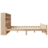 Bookcase Bed without Mattress 140x190cm Solid Wood Pine 3322463
