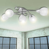 Ceiling Lamp with Glass Shades for 5 E14 Bulbs 241480