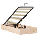 Ottoman Bed Frame with Storage Natural 90 x 190 cm 3418762