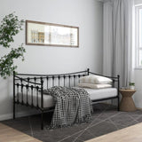 Sofa Bed Frame Black Powder-coated metal 200 x 90 cm 324755