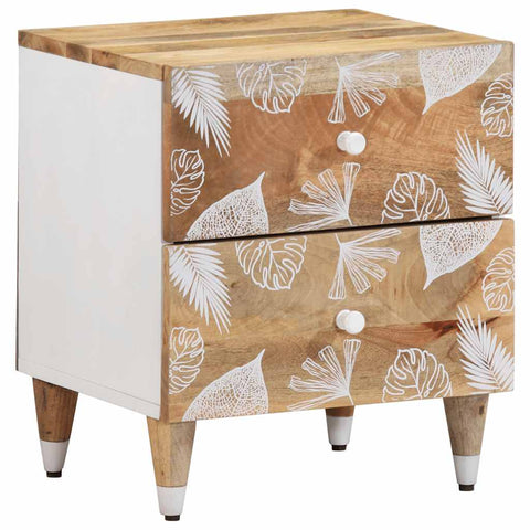 ZNTS Bedside Cabinet 40x33.5x46 cm Solid Wood Mango 4018662