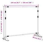 Backdrop Stands 2 pcs Black 254x243 cm Steel 3187466