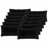 Cushion Cover 12 pcs HEERLEN Black 40 x 80 cm PV Fleece 910119