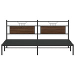 Bed Frame without Mattress Brown Oak 193x201 cm Engineered Wood 4106847