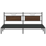 Bed Frame without Mattress Brown Oak 193x201 cm Engineered Wood 4106847