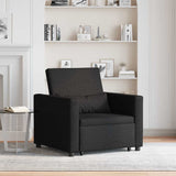 Pull out Sofa Bed Single Black 90 x 165 x 87 cm Fabric 42002686