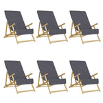 Beach Towels 6 pcs Anthracite 60x135 cm Fabric 400 GSM 3157055