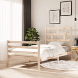 Bed Frame Natural wood Solid pine wood Single Durable Bed Frame 3101273