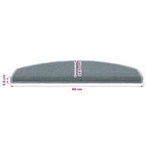 Self-adhesive Stair Mats 15 pcs Sea Blue 80 x 24.5 x 3.5 cm 42038644