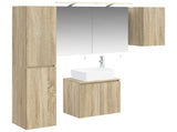 Bathroom Cabinet Set 5 pcs Sonoma Oak Engineered Wood 3407313