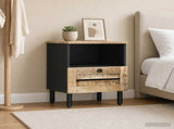 Bedside Table Natural 40 x 33 x 46 cm Solid Mango Wood 4018850