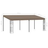 Wall-mounted Gazebo 6x3x2.5 m Taupe 312267