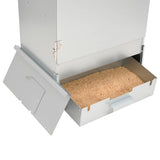 BBQ Oven Smoker with Table Galvanised Steel 3187617