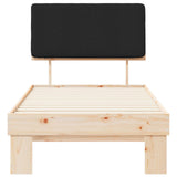 Bed Frame with Upholstered Headboard Black 100 x 200 cm 877371